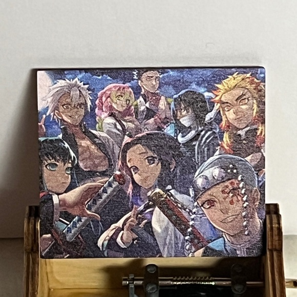 Demon Slayer Shinobu Kocho Hand Crank Wooden Music Box Anime Musical - Picture 3 of 10